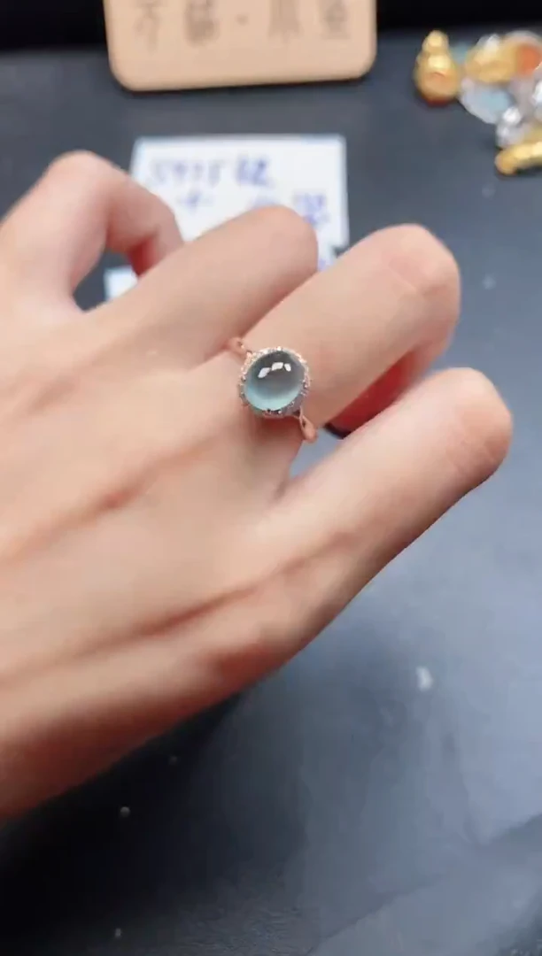 银S925镶嵌戒指翡翠51511