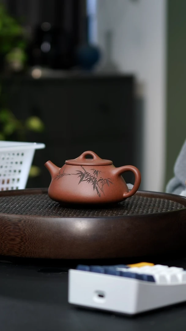 用**缘PXC-0010平盖石瓢（刻竹）-底槽清-260cc