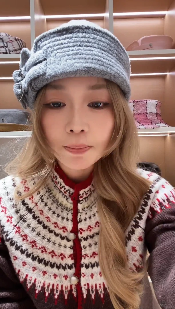 纯棉银丝奢灰水手帽S码