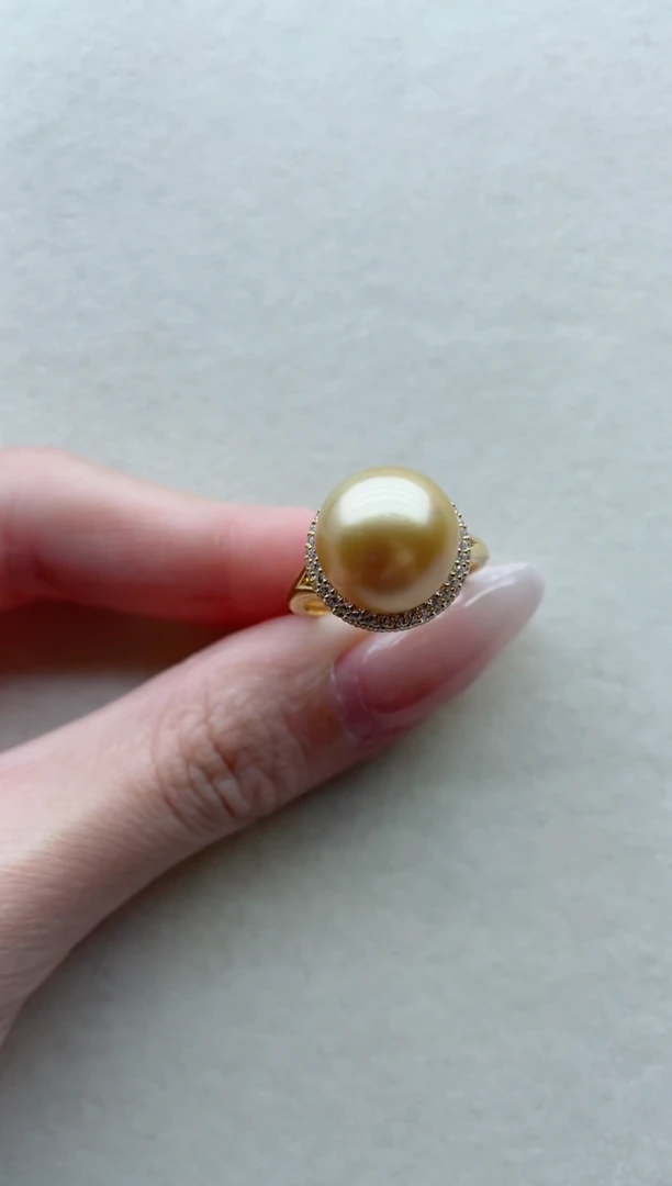 银S925镶嵌海水珍珠戒指54