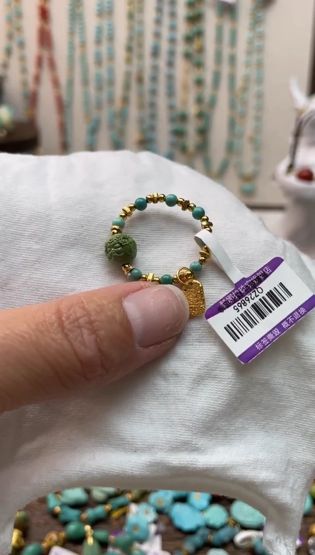 【闪购商品】绿松石戒指银S925镶嵌编号50