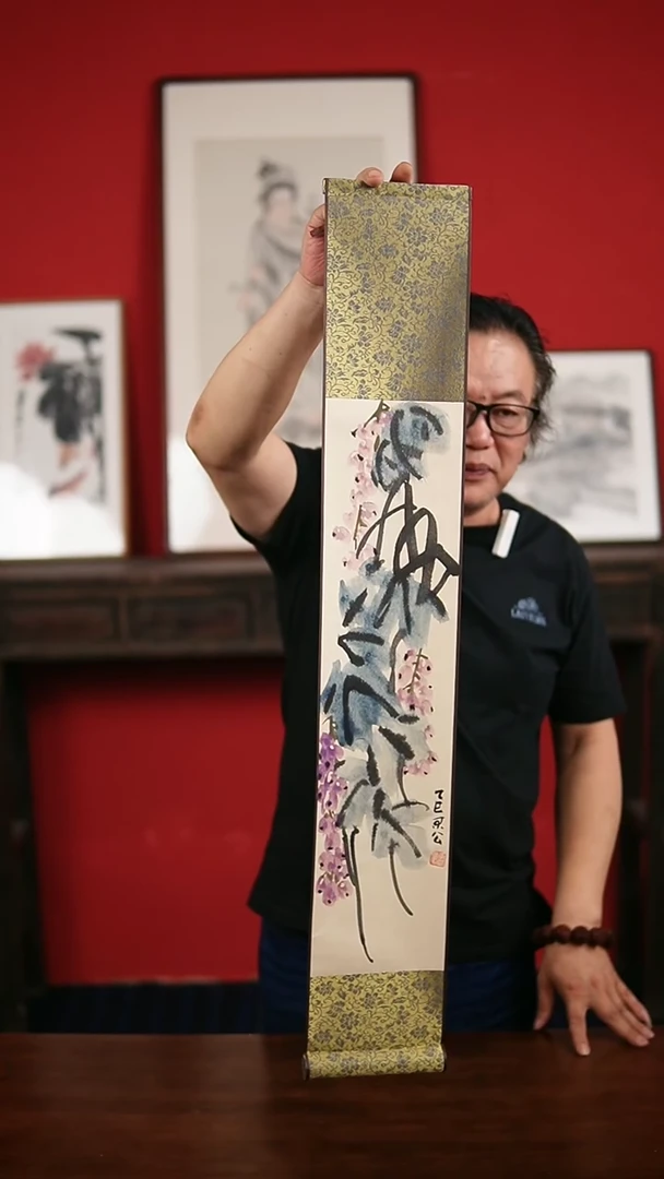 国画手绘手写-15*90卷轴
