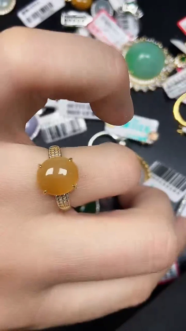 银S925镶嵌戒指翡翠2930