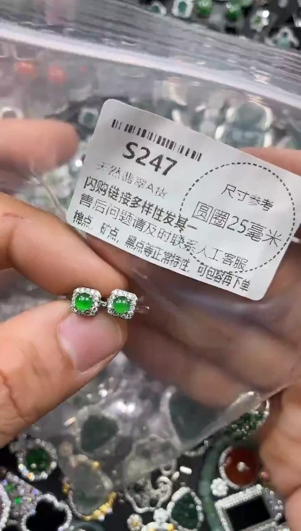 颈饰未镶嵌翡翠S247耳扣