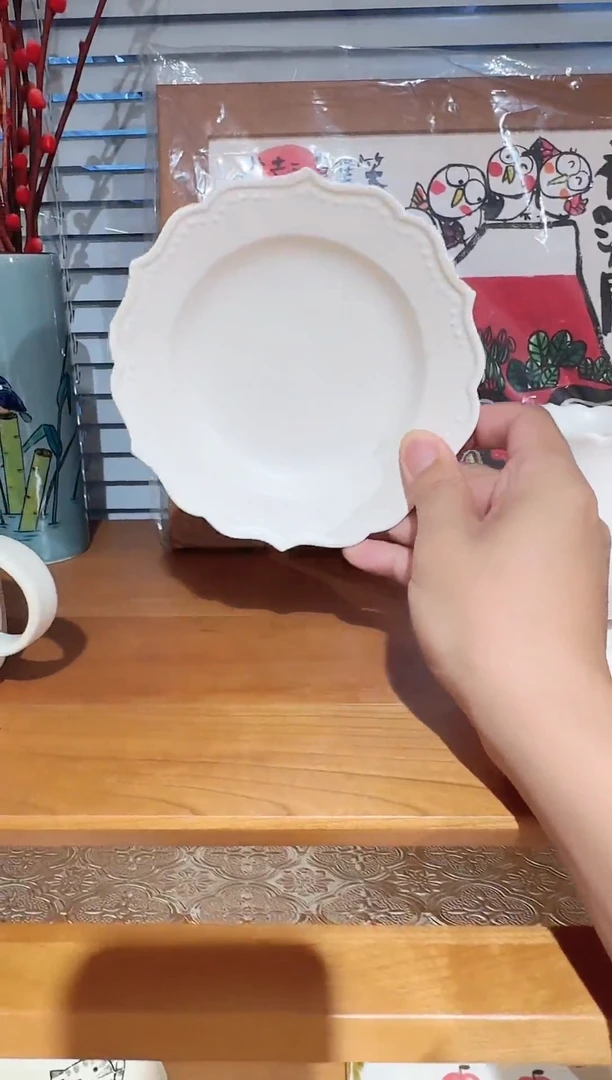 陶日本手作陶瓷器物啦啦啦啦啦暮縞碟子
