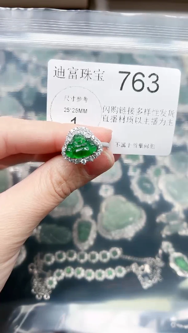 【闪购商品】翡翠颈饰未镶嵌赠皮绳763