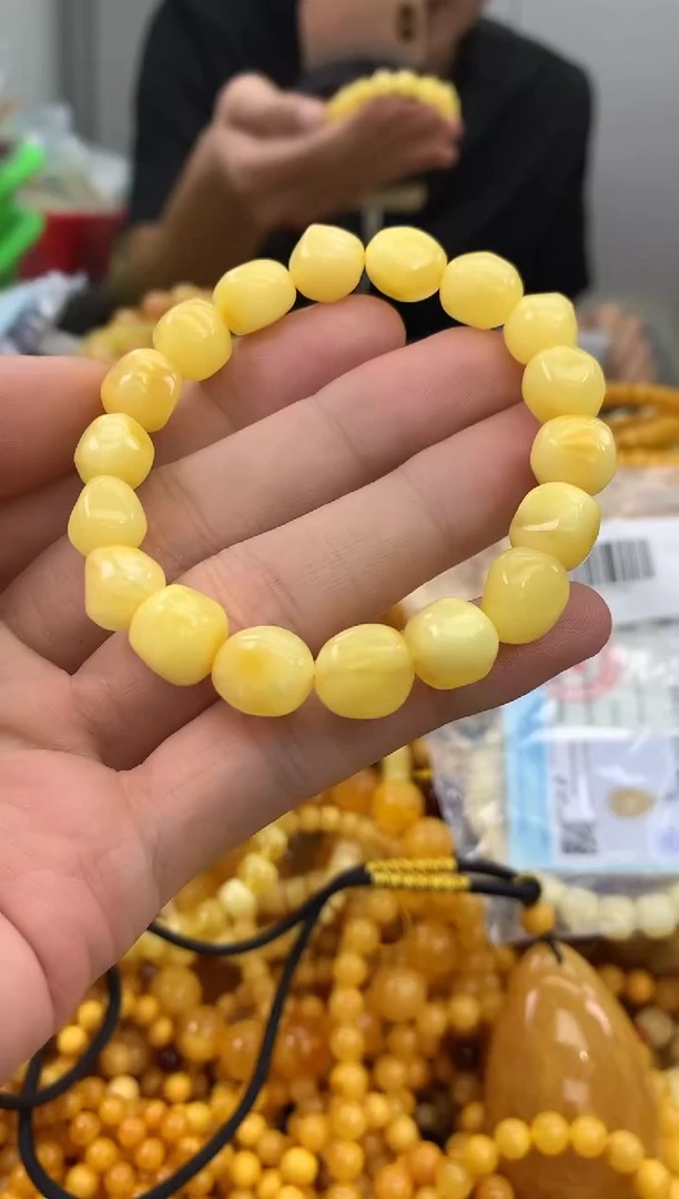 裸石蜜蜡未镶嵌手串