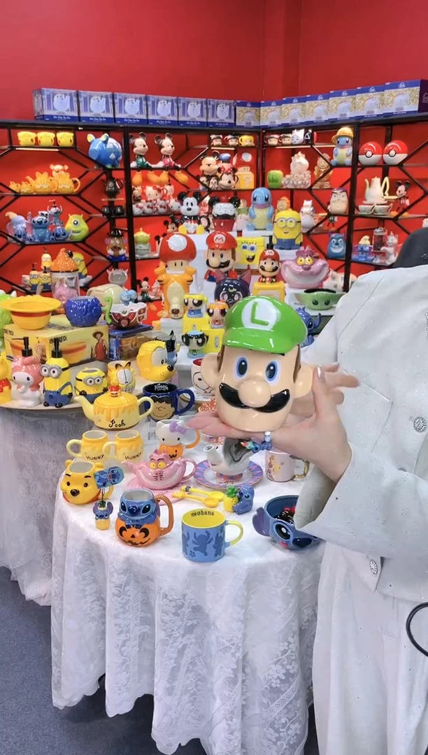 【闪购商品】1@@路易吉带盖陶瓷杯