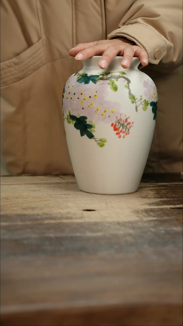 【闪购商品】瓷片景德镇纯手工釉下彩精品花瓶