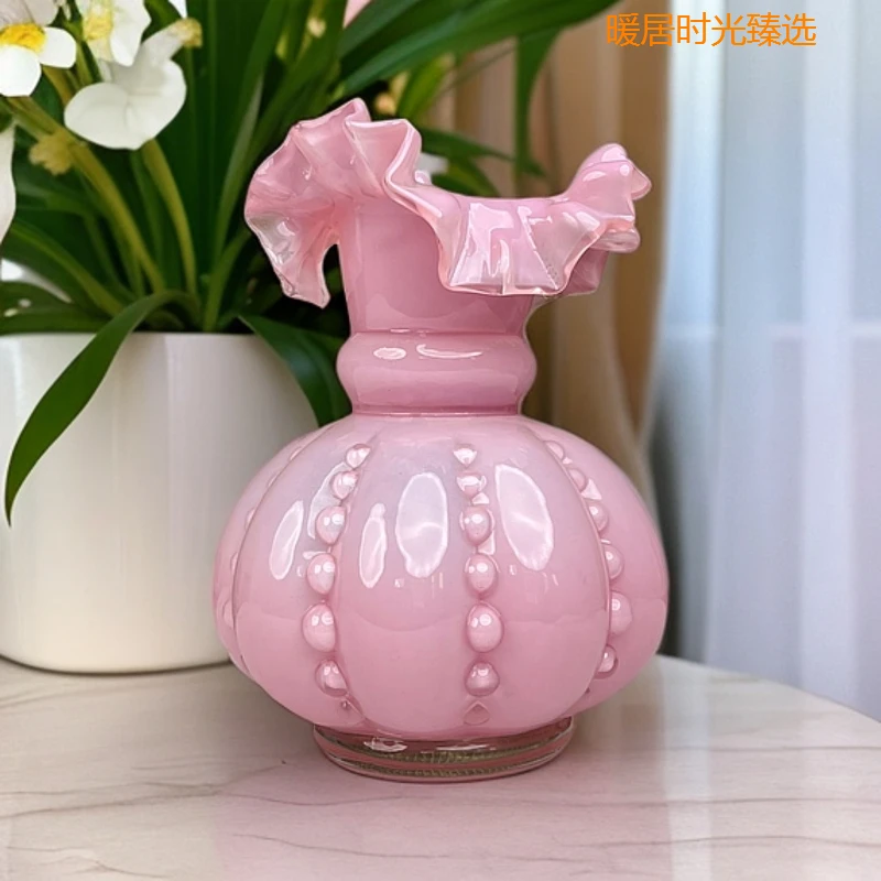 {新人福利}中古家芬顿南瓜多子多福钱袋子高级感玻璃花瓶轻奢创意