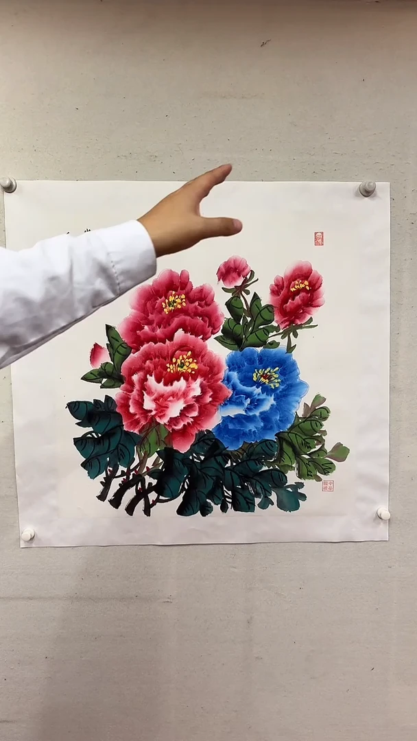 国画丰神秀色/4尺斗方托底/雷畅胜