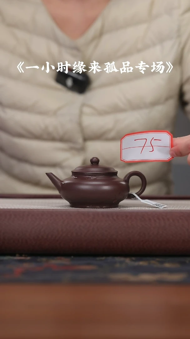 【闪购商品】紫砂茶壶紫泥剑流扁宫灯{75}