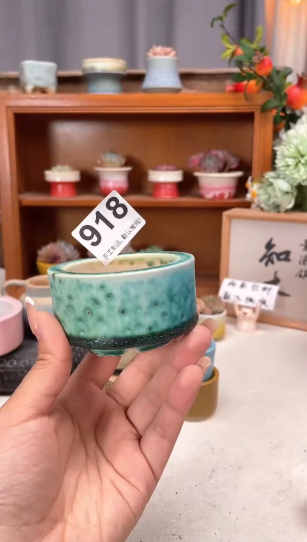瓷片918微瑕知木小芳花盆编号