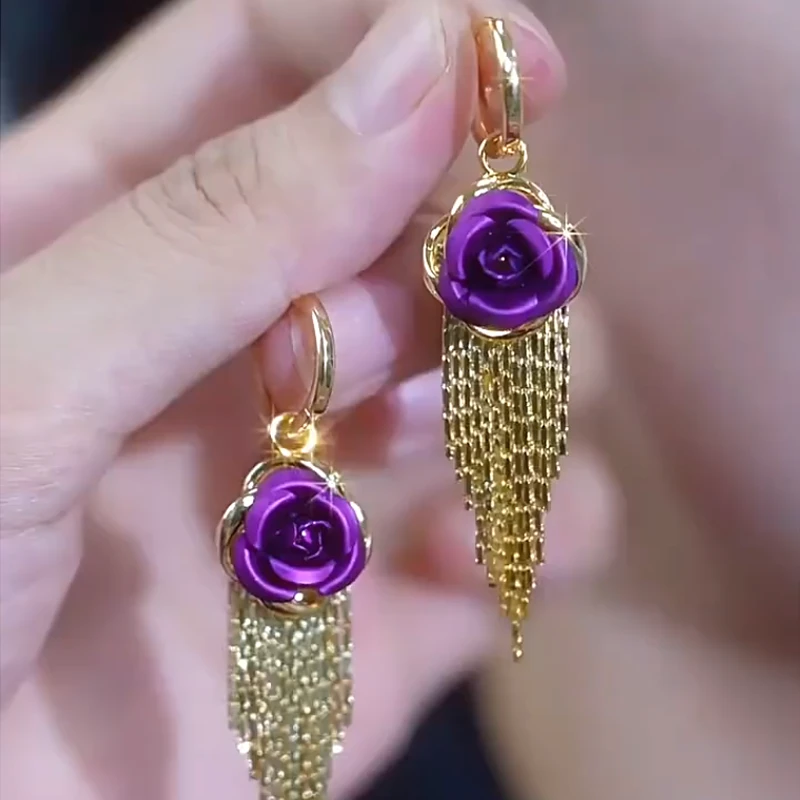 合金耳饰 时尚长款流苏耳环女2025新款小众高级感轻奢气质耳饰品