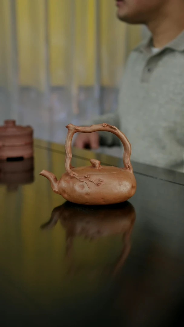 茶壶紫砂云*月暗香提梁高端紫砂壶