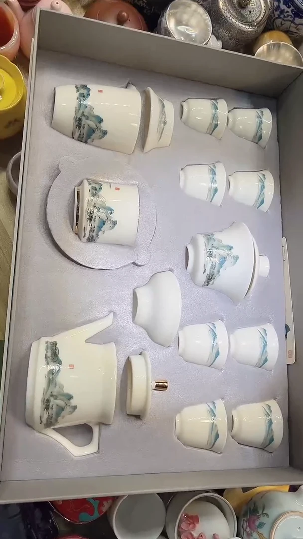 瓷片德艺茶器直播间@@千里江山