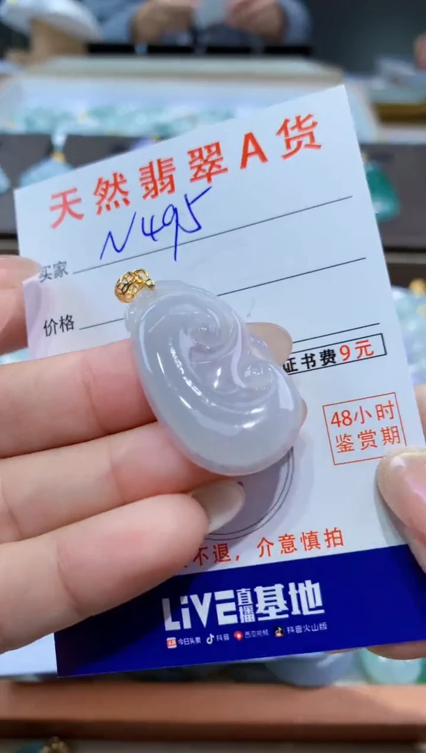 颈饰未镶嵌翡翠天然缅甸翡翠A货挂件