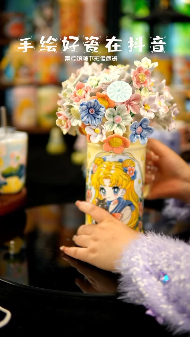景德镇陶瓷花&L017（随机发6朵）