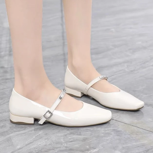 低跟牛皮玛丽珍10525869米色