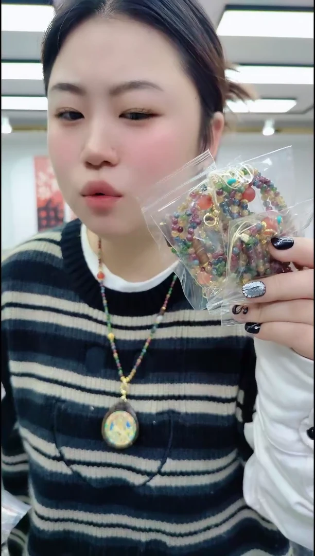 【闪购商品】水晶颈饰合金0708 彩色珠项链