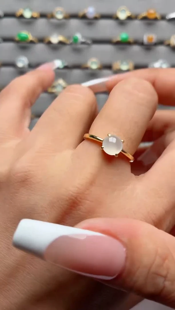 银S925镶嵌戒指翡翠.