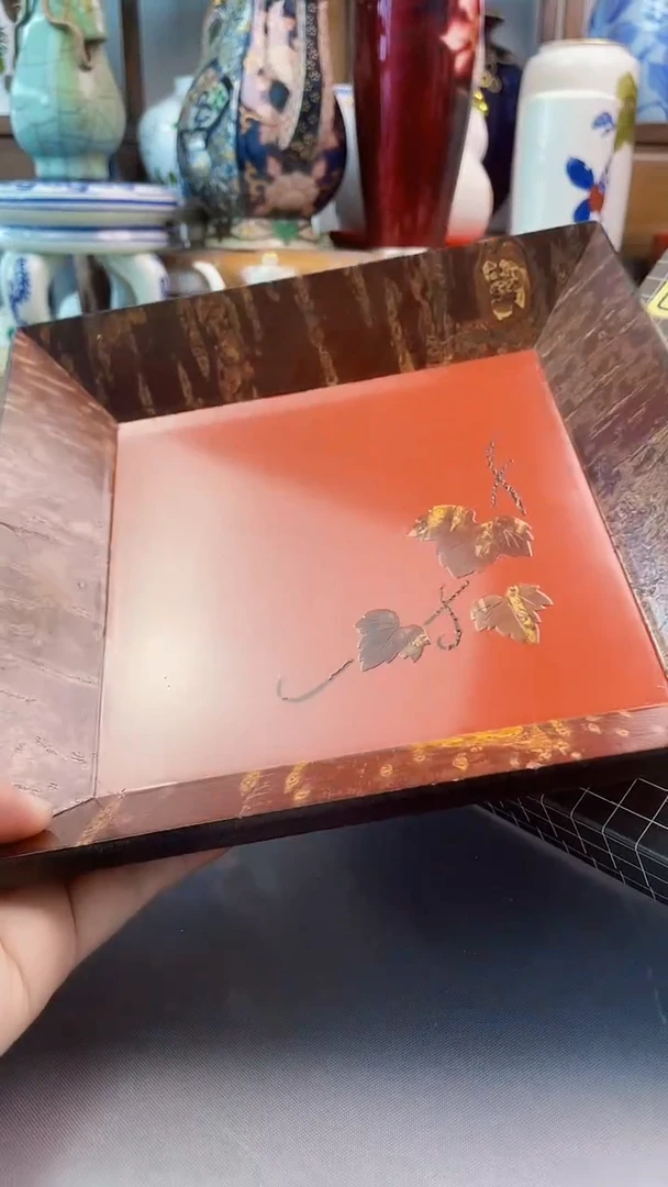 瓷片开****班日产樱皮实木盘