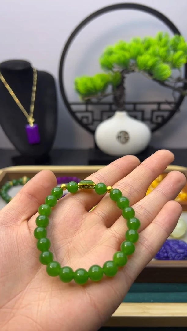 【闪购商品】和田玉耳饰14K金镶嵌S93