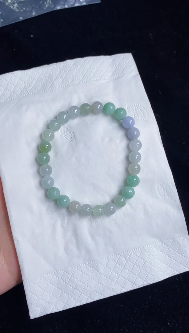 未镶嵌手串翡翠80号链接天然缅甸翡翠A货一物一证