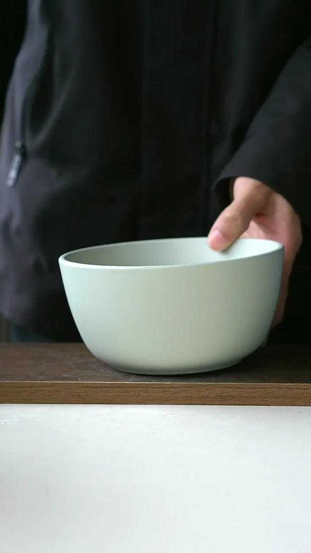 【闪购商品】陶瓷微瑕出美国雾青色面汤碗@4-2@