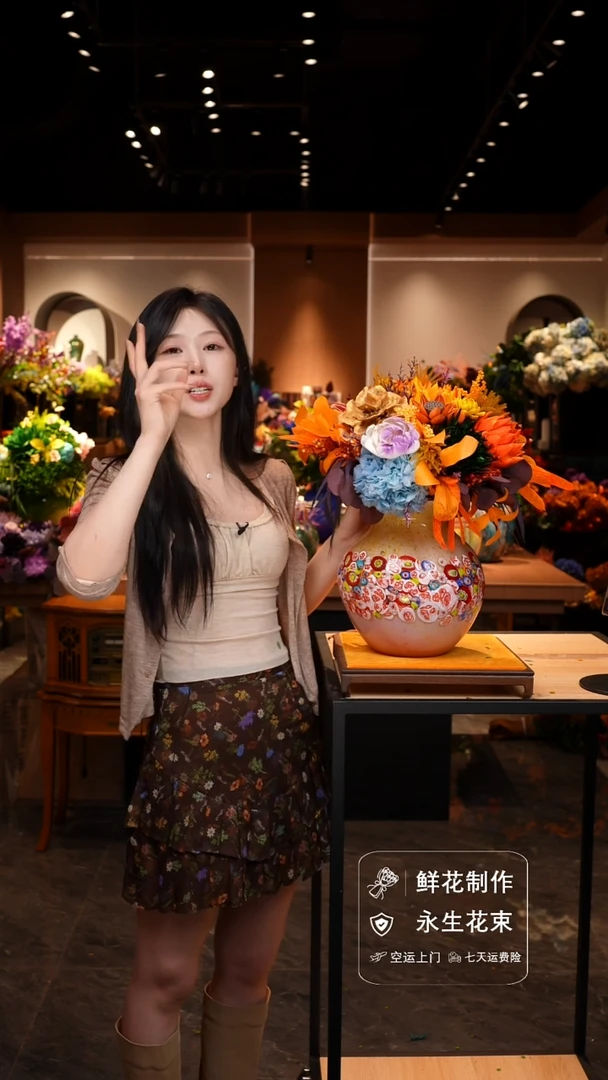 琉璃手工艺品手工花器花束空运包邮送货上门-以图片为准