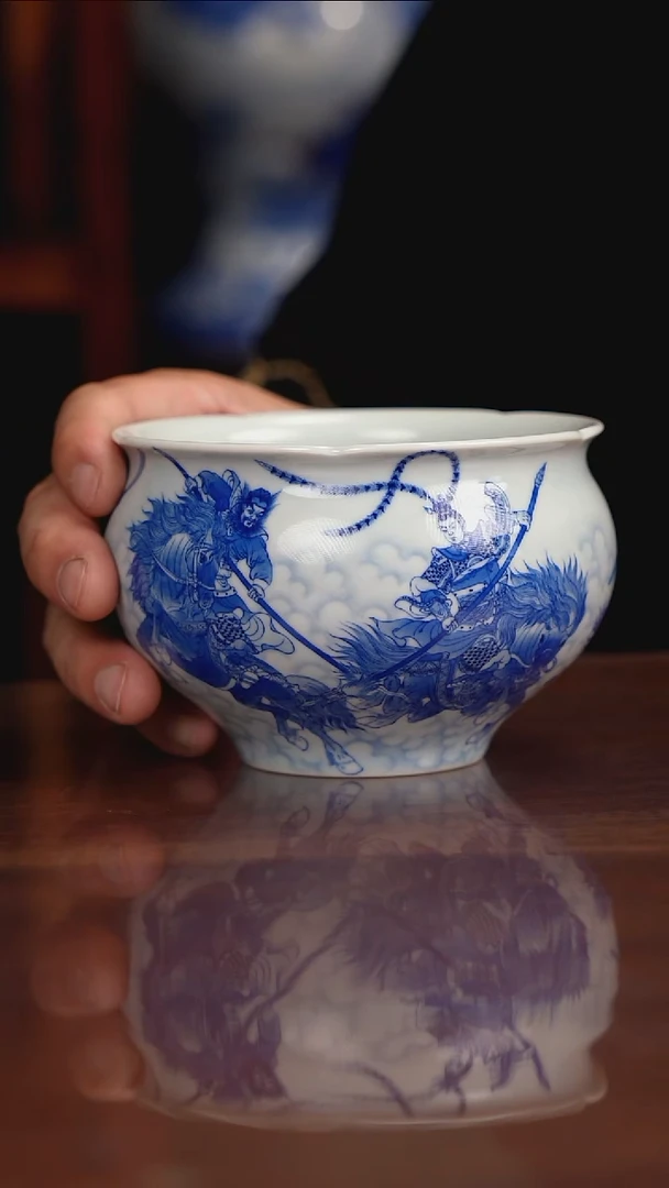 原九段画师沈燕鸿三英战吕布