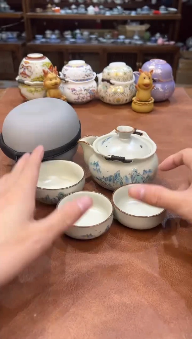 真的很便宜会开片的旅行茶具
