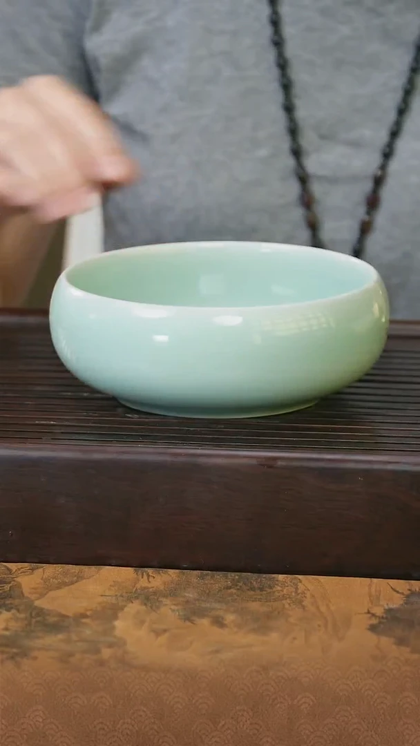摆件望瓯陶溪川粉青建水