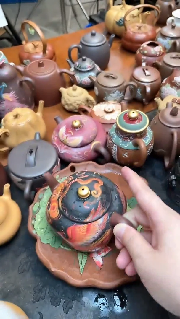 茶壶紫砂天青火凤凰壶