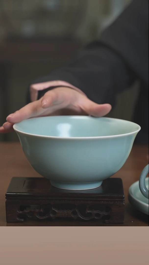 【闪购商品】清凉寺原产地仿古釉手工汝瓷大号餐碗