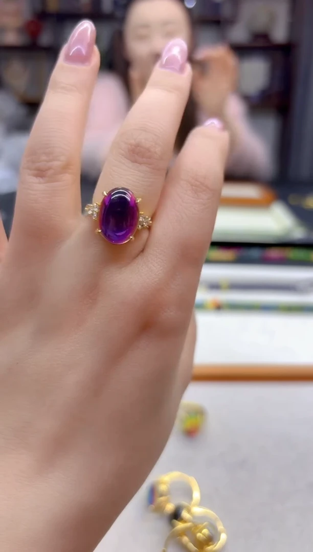 14K金镶嵌戒指月光石DIY款J148