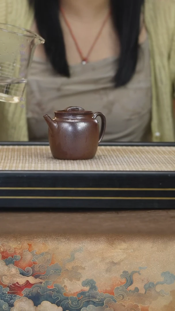 茶杯紫砂胭脂红柴烧高汉瓦200cc