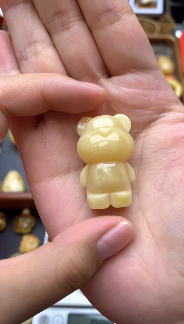 【闪购商品】琥珀珠宝奇石未镶嵌066琥珀蜜蜡花粉小坑介意勿拍