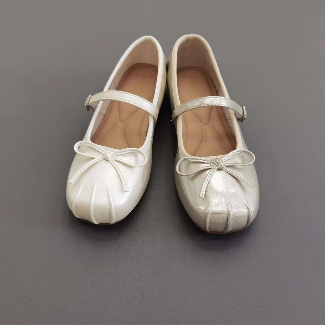 玛丽珍鞋浅口蝴蝶结2025夏季新款圆头单鞋舒适3243