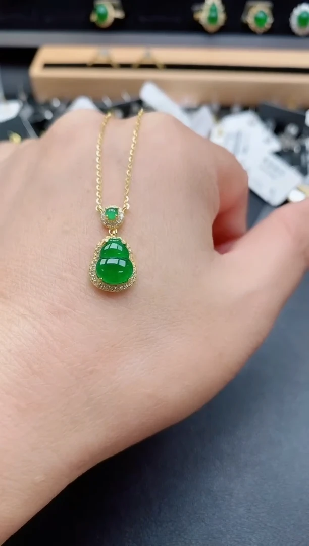 套链银S925镶嵌翡翠1