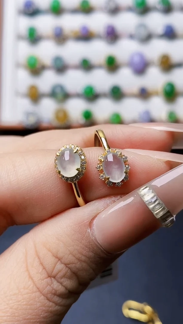 银S925镶嵌戒指翡翠0220