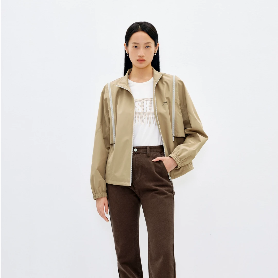 XII BASKET十二篮春款户外机能感酷飒时尚半拉链外套7C34110240