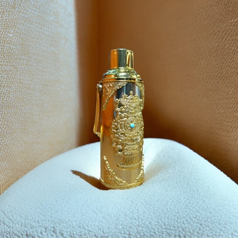 民族风格高档暖壶 纯黄铜2.0L