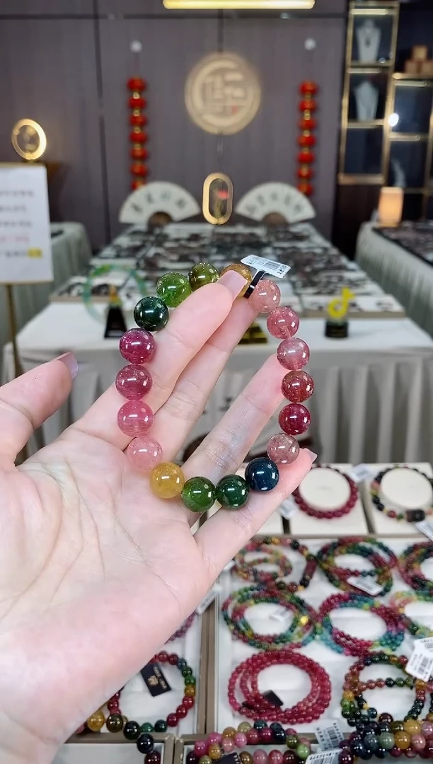 未镶嵌老矿碧玺单圈手串11mm+碧玺hon多样性发货一条