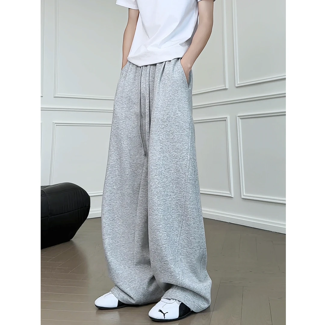 美式高街潮流春夏运动长裤直筒垂感日常百搭个性设计宽松休闲卫裤