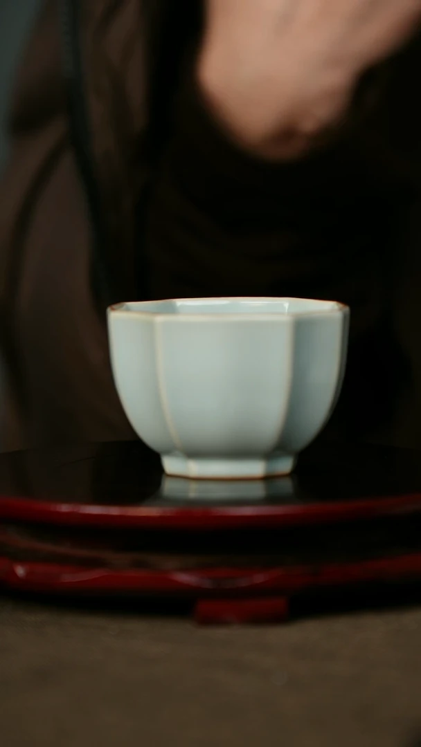 微微瑕 四方葵口杯 主人杯