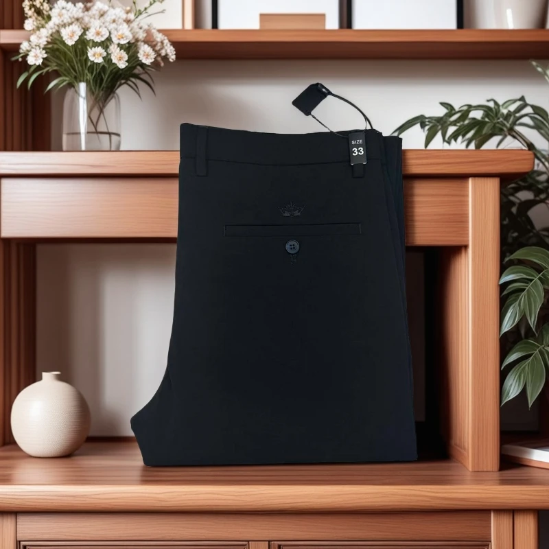 2025夏季高端男士商务小直筒修身显瘦polo衫搭配什么裤子