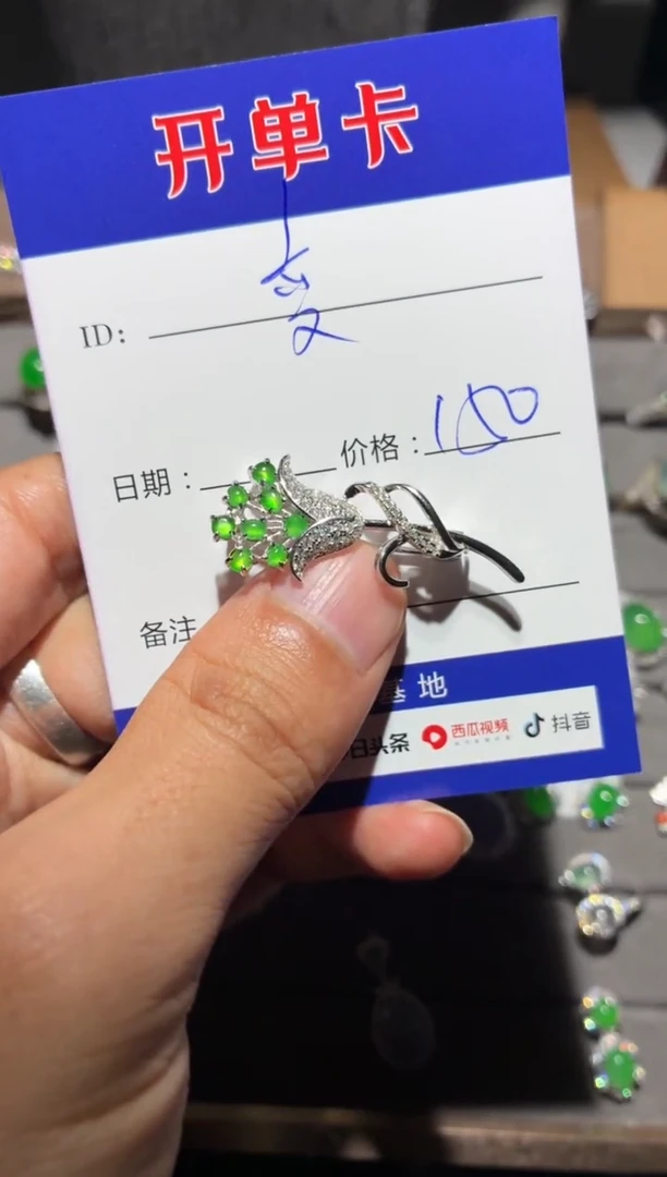 颈饰银S925镶嵌翡翠变*变心