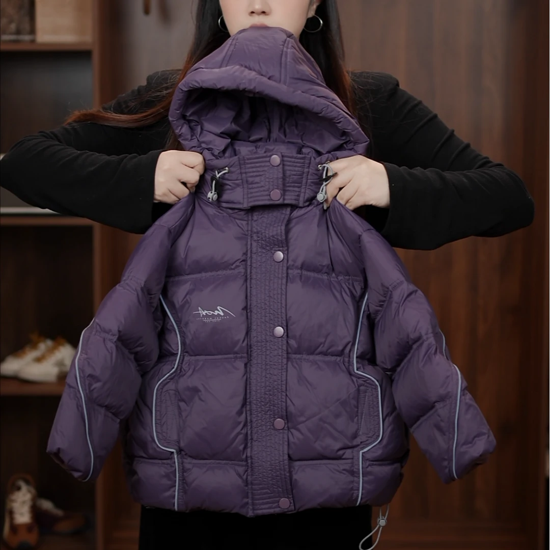 【鹿】紫色儿童冬季新款2025羽绒服儿童百搭保暖外套休闲