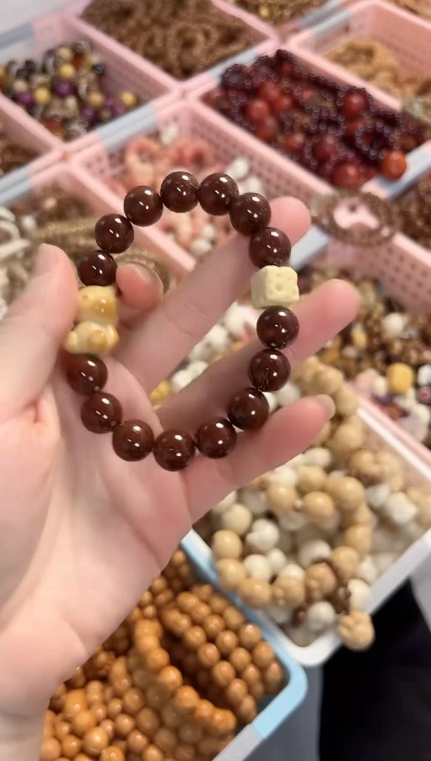 菩提根/象牙果手串紫金鼠小熊